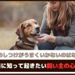 「犬のしつけがうまくいかないのはなぜ？」しつけ前に知って起きたい飼い主の心構え4つ