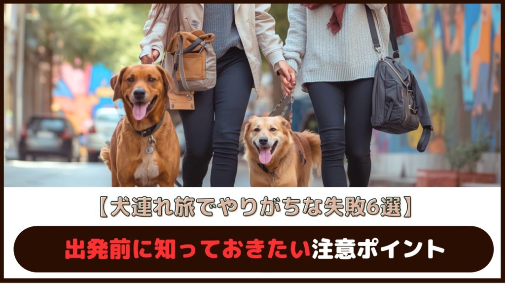 【犬連れ旅でやりがちな失敗6選】出発前に知っておきたい注意ポイント