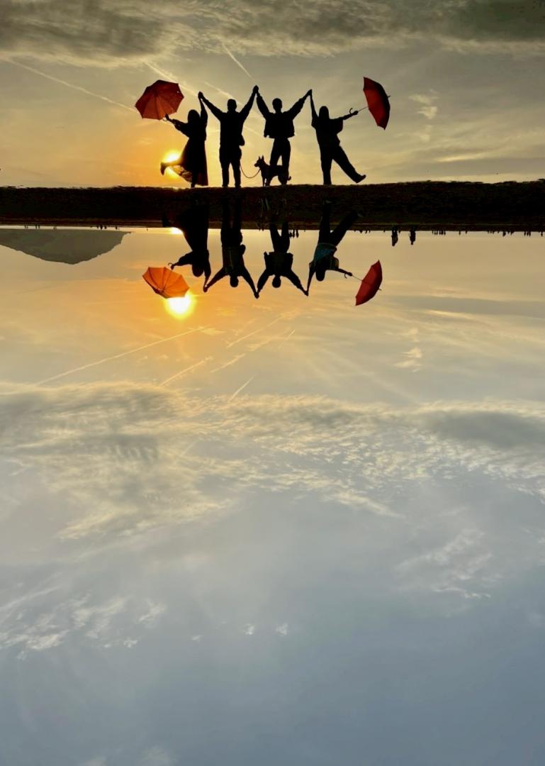 父母ケ浜でリフレクション